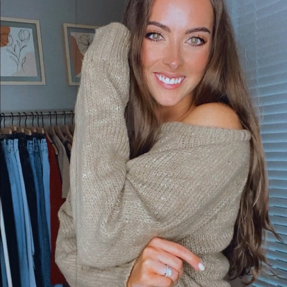 BTFBM Oversized Scoop Neck Sweater NEW W TAGS